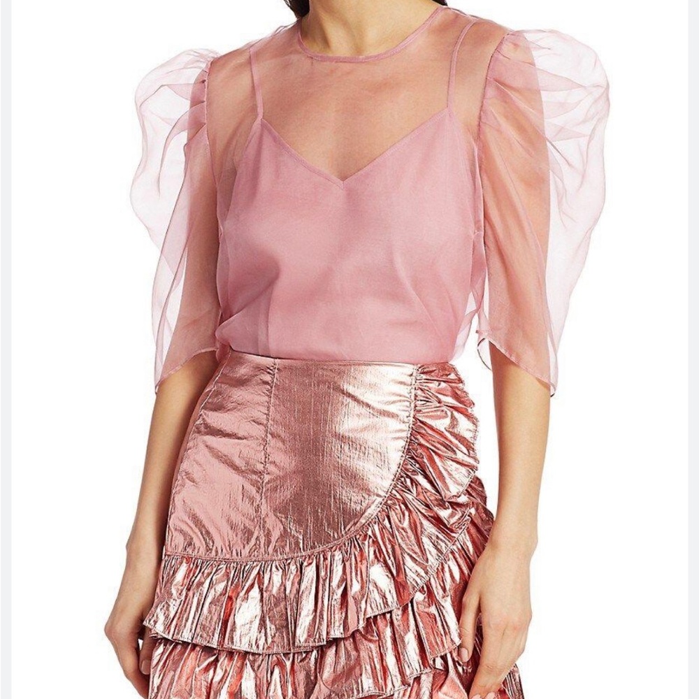 Cinq a sept organza blouse